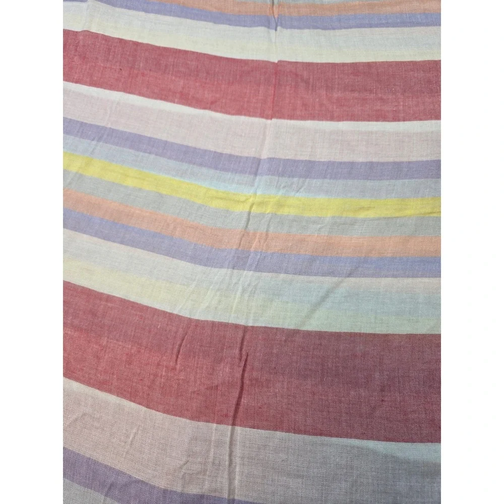 Boden Multi Color Striped Scarf 100% Viscose Lightweight Delicate NEW